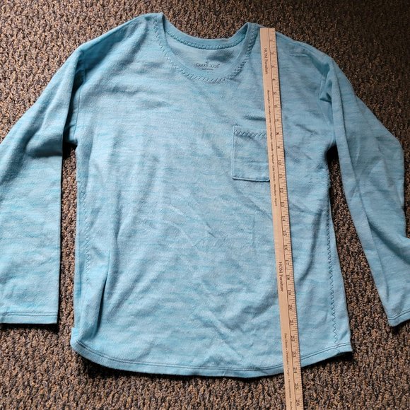 Cuddl Duds Light Blue  White  Fuzzy Footed Pajamas Size Small - Picture 5 of 9